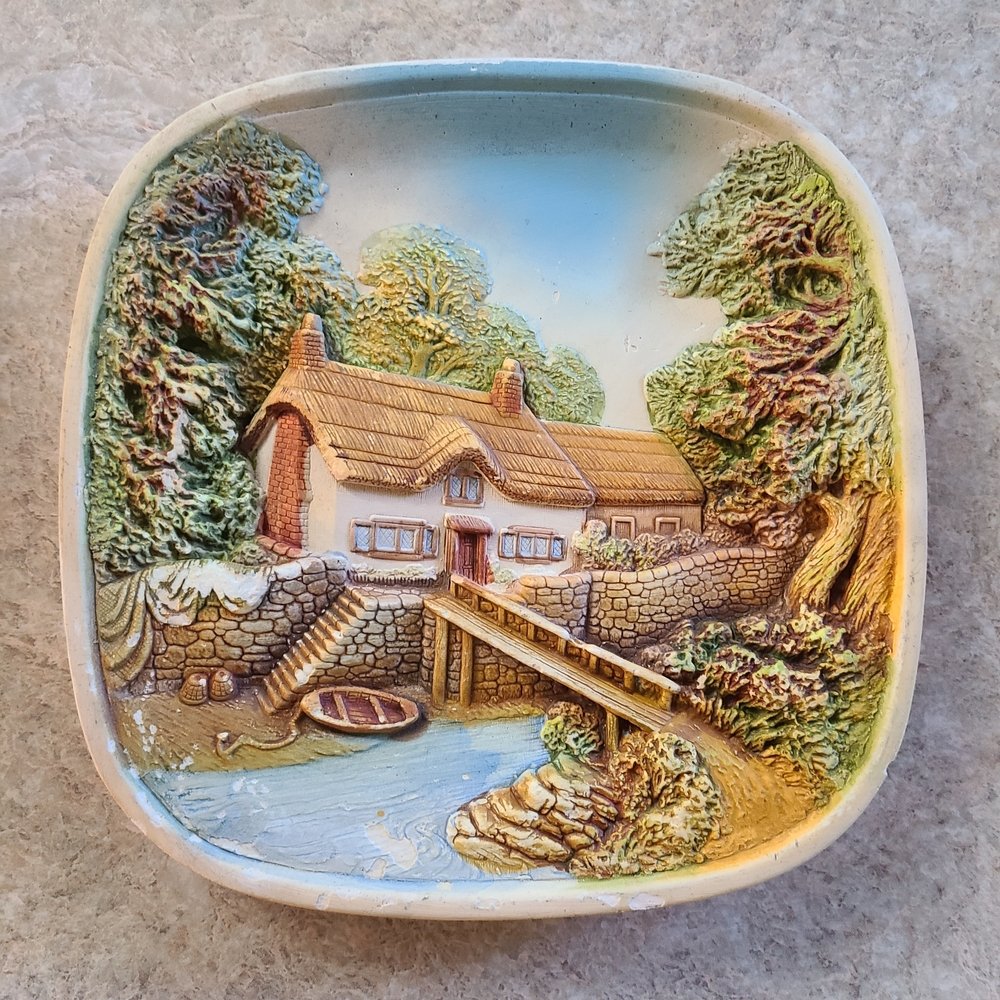 Charming Cottage Scene Decorative Plate